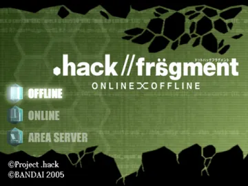 Dot Hack Fragment (Japan) screen shot title